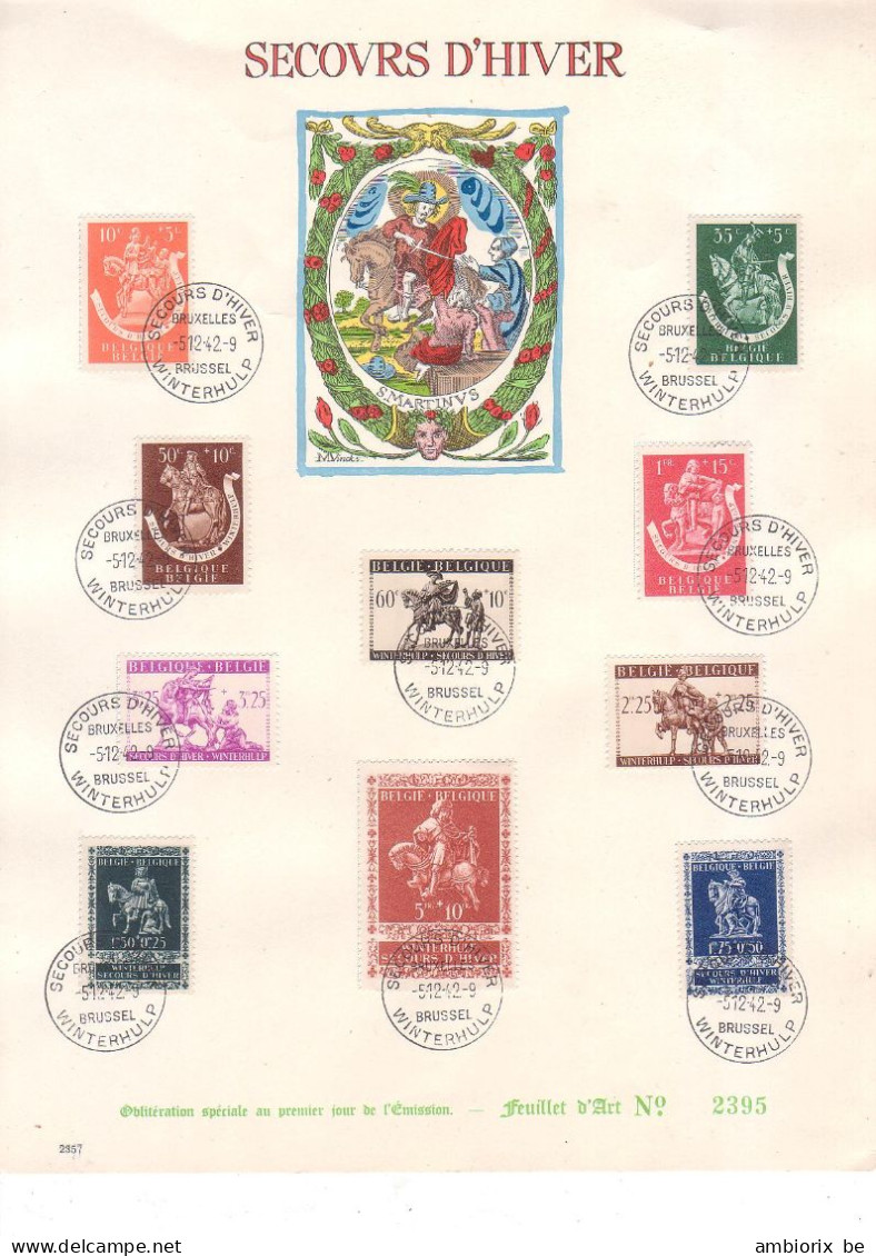 Carte Souvenir Secours D'hiver 603-612 - 1934-1951