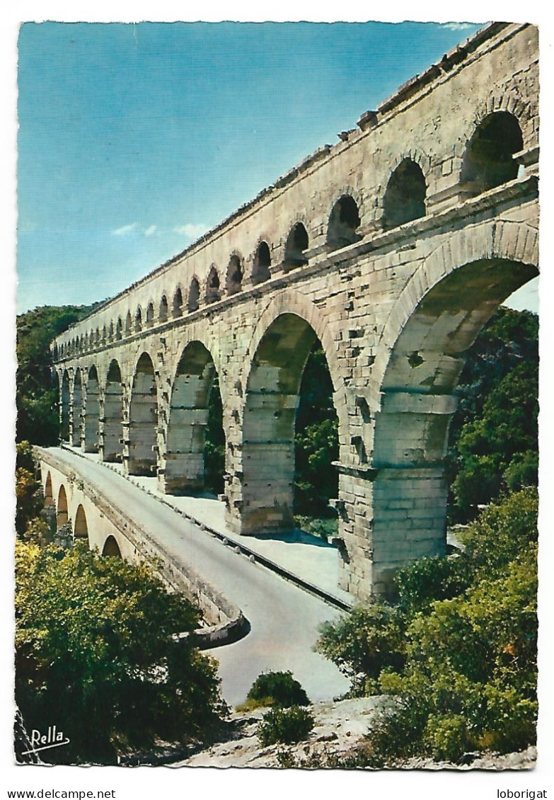 AQUEDUC ROMAIN.- LE PONT DU GARD.- REMOULINS.-  ( FRANCIA ) - Remoulins