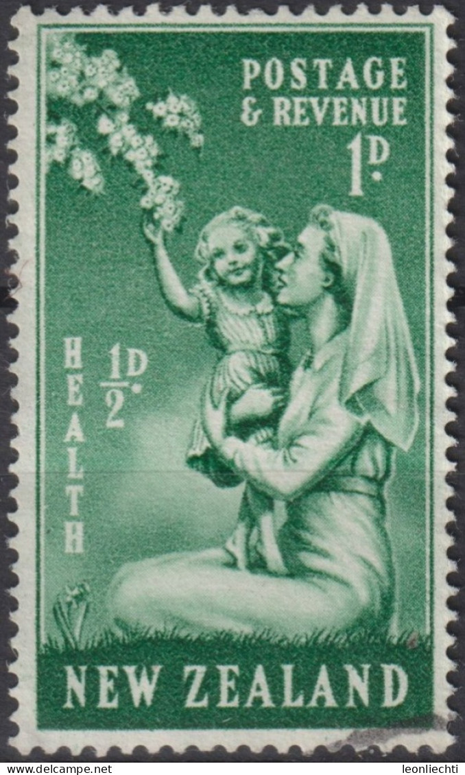 1949 Neuseeland ° Mi:NZ 307, Sn:NZ B34, Yt:NZ 303, Health - Nurse & Child 1d + ½d - Gebraucht