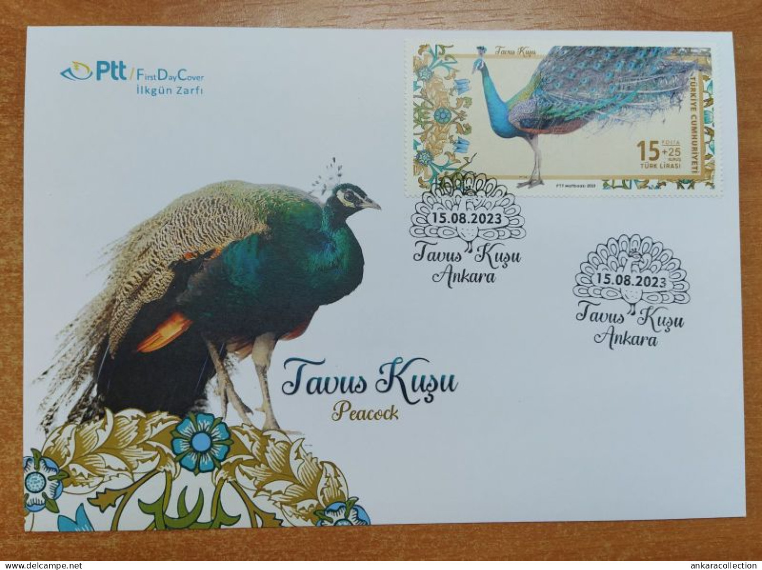 AC - TURKEY FDC - PEACOCK 13 AUGUST 2023 - FDC