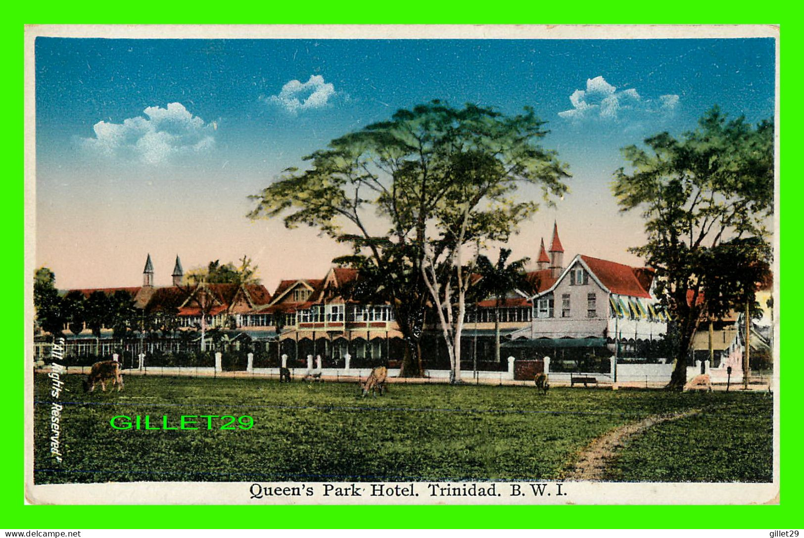 TRINIDA, B.W.I. - QUEEN'S PARK HOTEL - MUIR MARSHALL & CO - - Trinidad