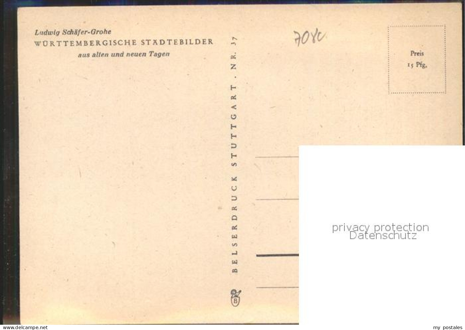 41600412 Aalen Kuenstlerkarte Ludwig Schaefer-Grohe Aalen - Aalen