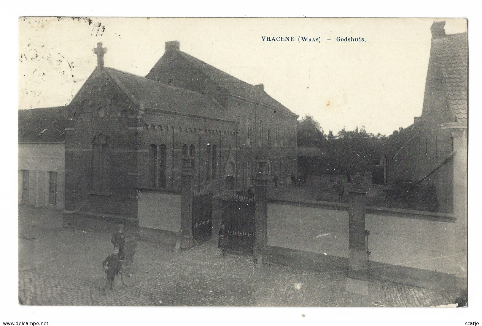 Vracene   (Waas)   -   Godshuis.   -   1925    Naar   Berchem - Beveren-Waas