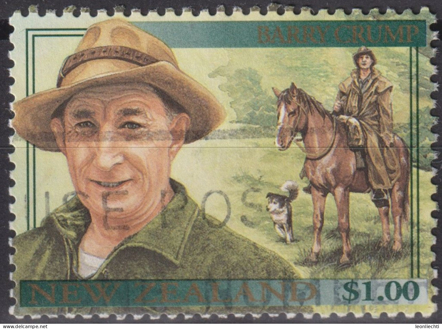 1995 Neuseeland ° Mi:NZ 1467, Sn:NZ 1316, Sg:NZ 1938, Barry Crump, Famous New Zealanders - Used Stamps