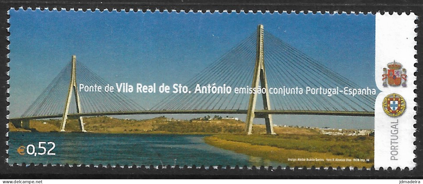 Portugal – 2006 Iberian Bridges 0,52 Used Stamp - Gebruikt