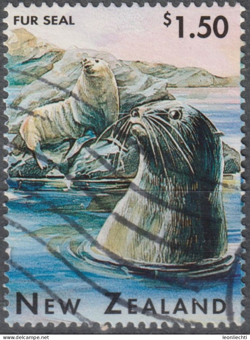 1996 Neuseeland ° Mi:NZ 1515, Sn:NZ 1370, Yt:NZ 1459, New Zealand Fur Seal (Arctocephalus Forsteri), Marine Wildlife - Used Stamps