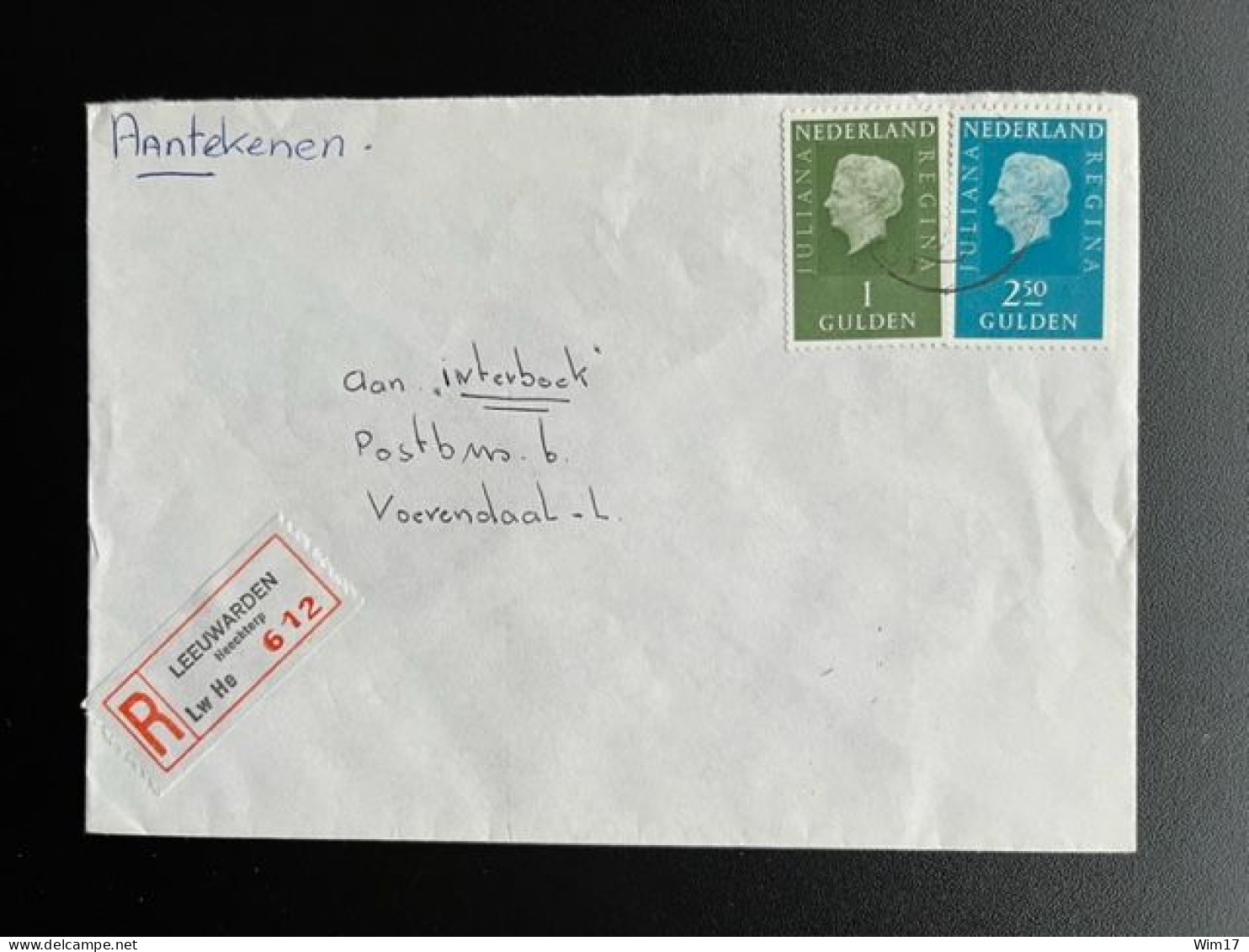 NETHERLANDS 1975? REGISTERED LETTER LEEUWARDEN HEECHTERP TO VOERENDAAL NEDERLAND AANGETEKEND - Lettres & Documents