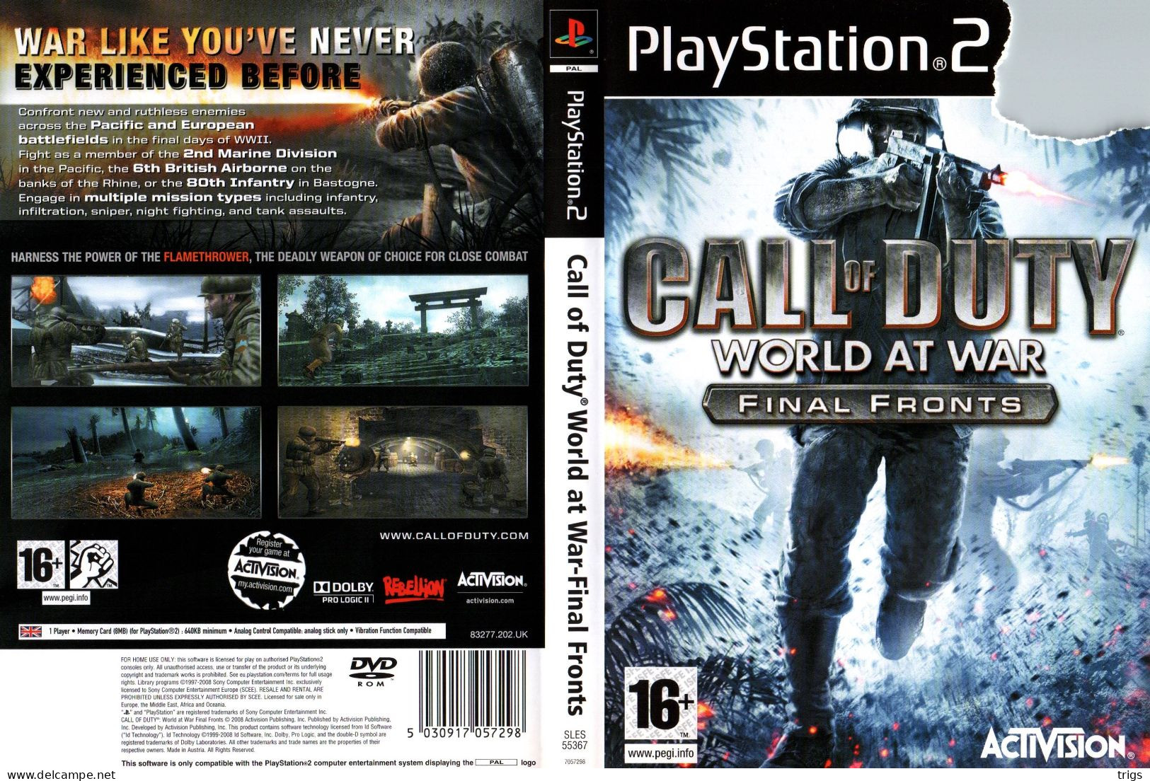 PlayStation 2 - Call Of Duty: World At War, Final Fronts - Playstation 2