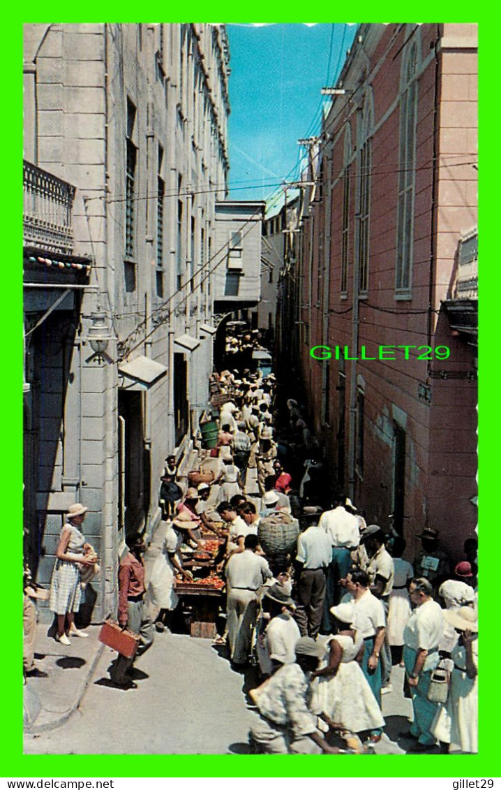 BRIDGETOWN, BARBADOS, B.W.I. - MARKET ALLEY -  PHOTO BY H. FRISH - - Barbados (Barbuda)