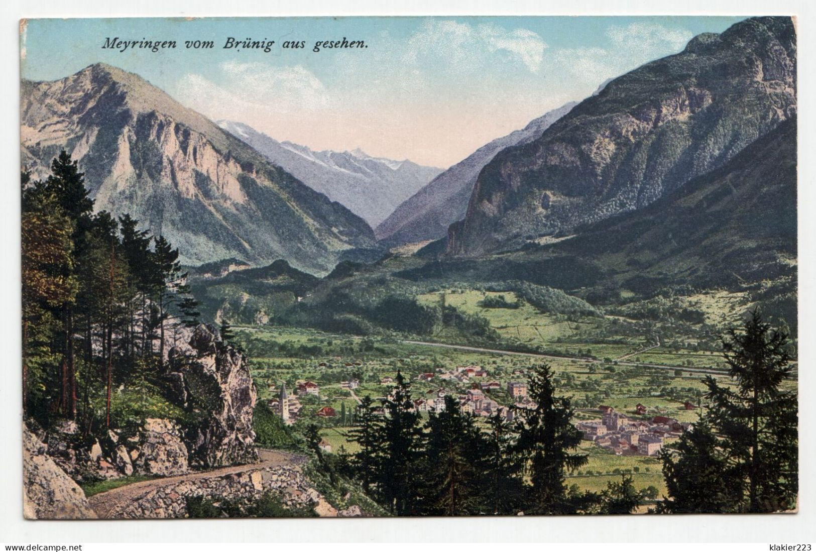 Meyringen Vom Brünig Aus Gesehen. Jahr 1913 - Hasle Bei Burgdorf