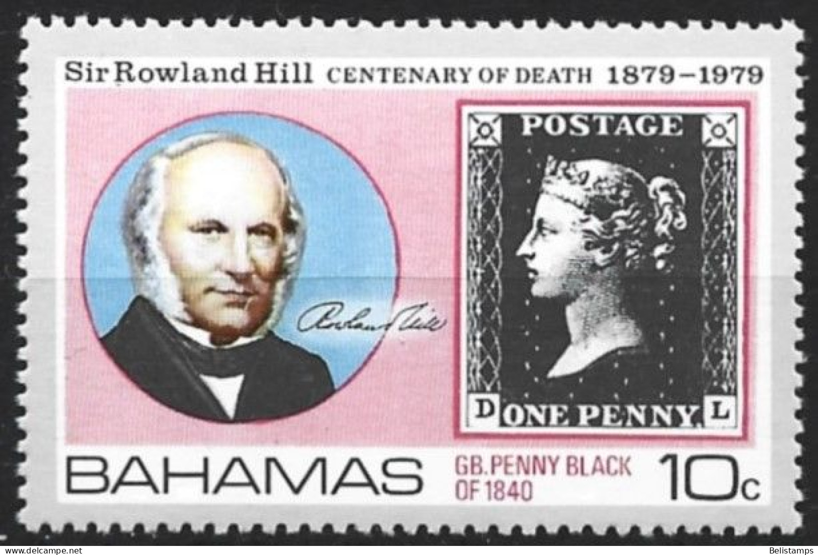 Bahamas 1979. Scott #530 (MNH) Rowland Hill And Penny Black - Bahamas (1973-...)