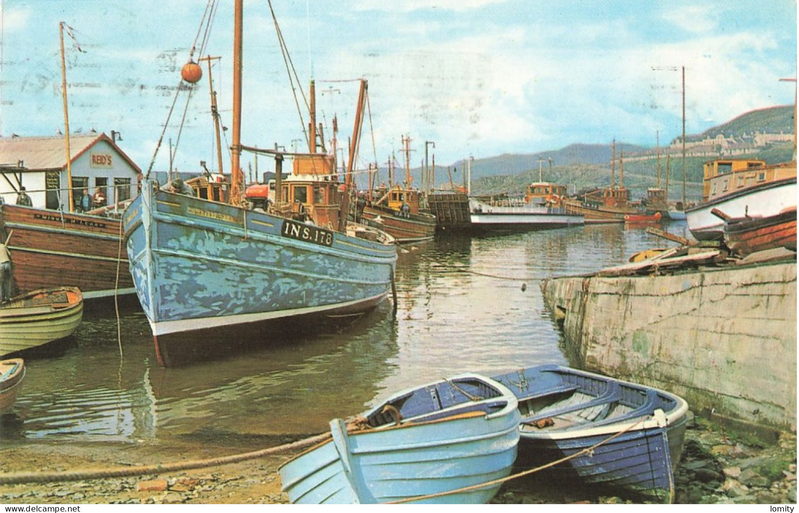 Ecosse Mallaig The Pier Port Bateau De Peche , Carte PF + Timbre Cachet 1975 - Inverness-shire