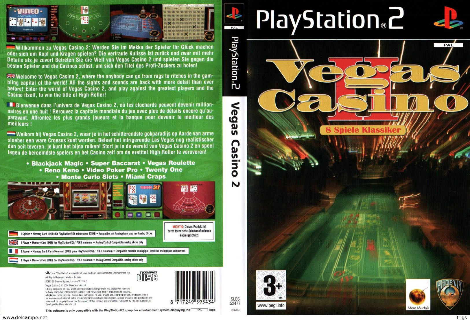 PlayStation 2 - Vegas Casino 2 - Playstation 2