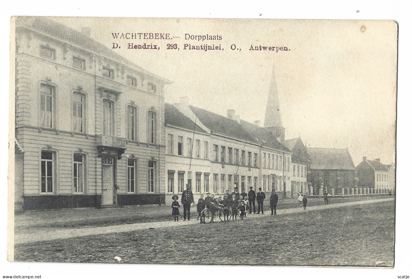 Wachtebeke.   -    HENDRIX -   Antwerpen.   -    Dorpplaats   -    1903   Naar   Bruges - Wachtebeke