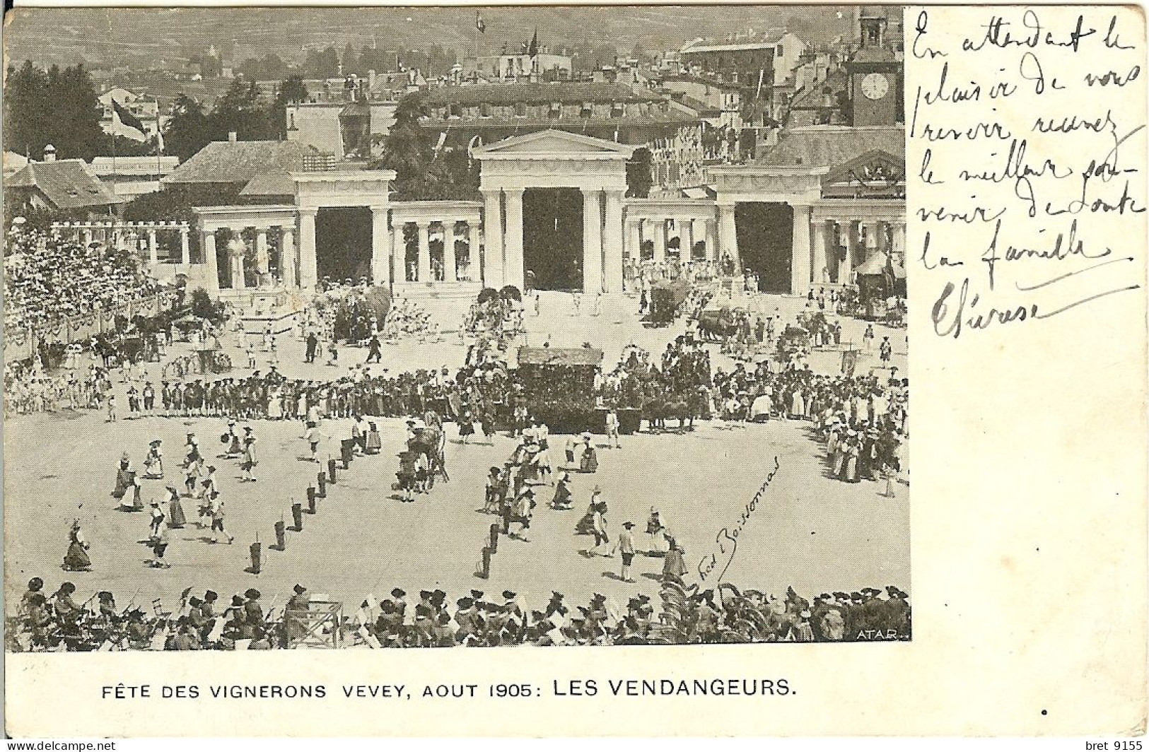 SUISSE VEVEY FETE DES VIGNERONS 1905 LES VENDANGEURS - Vevey