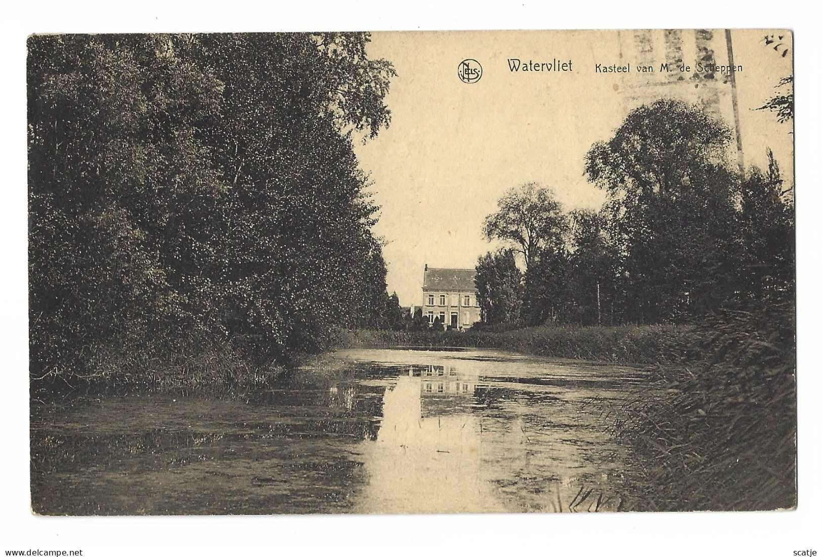 Watervliet     -   Kasteel Van Mr. De Scheppen.   -   1925   Naar   Blankenberghe - Sint-Laureins