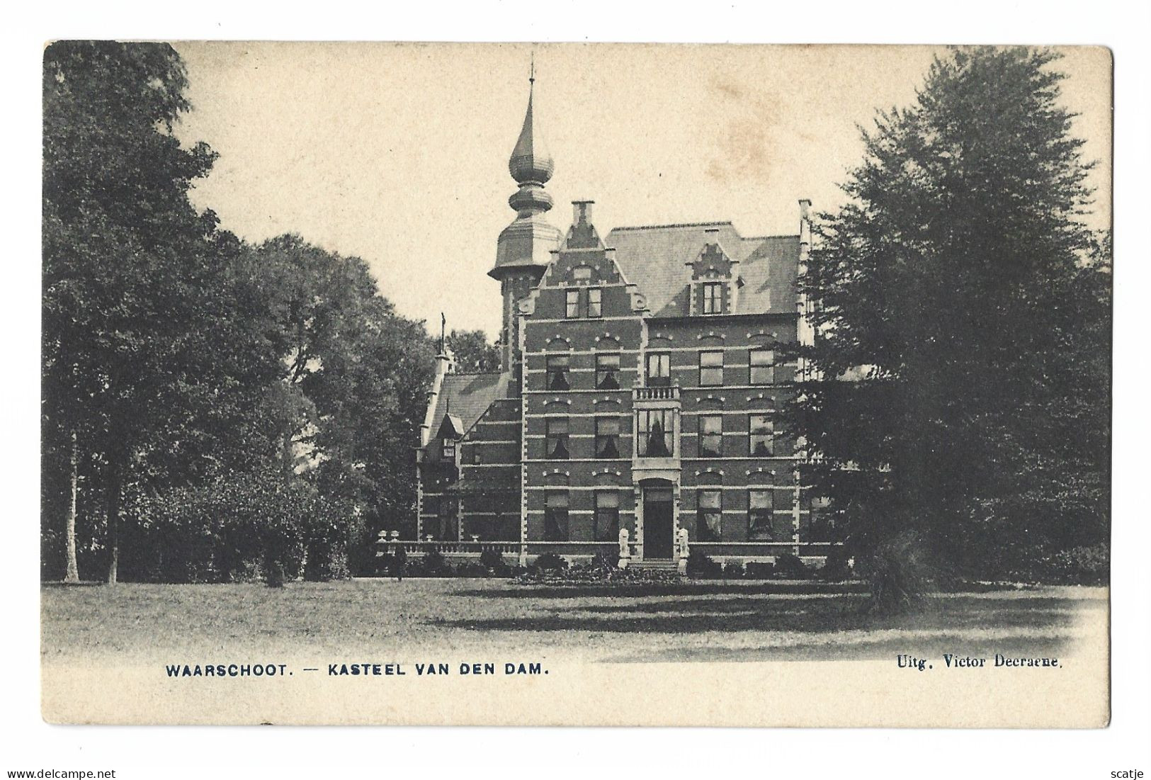 Waarschoot   -   Kasteel Van Den Dam.   -   1906   Naar   Laeken - Waarschoot