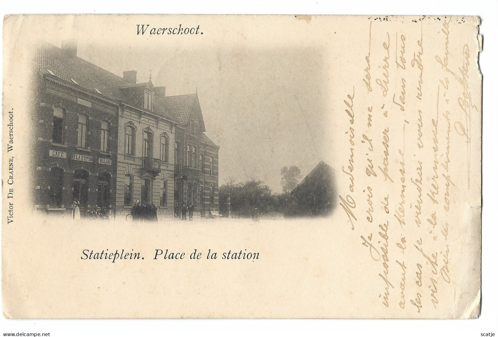 Waerschoot   -   Statieplein.   -   1901   Naar   Lierre - Waarschoot