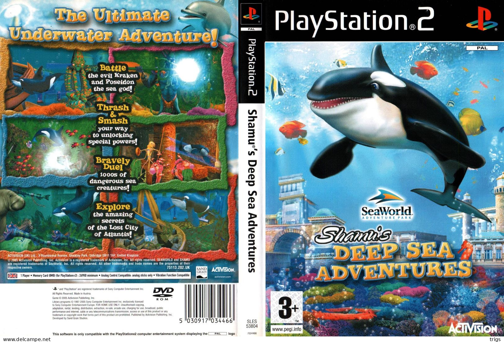 PlayStation 2 - Shamu's Deep Sea Adventures - Playstation 2