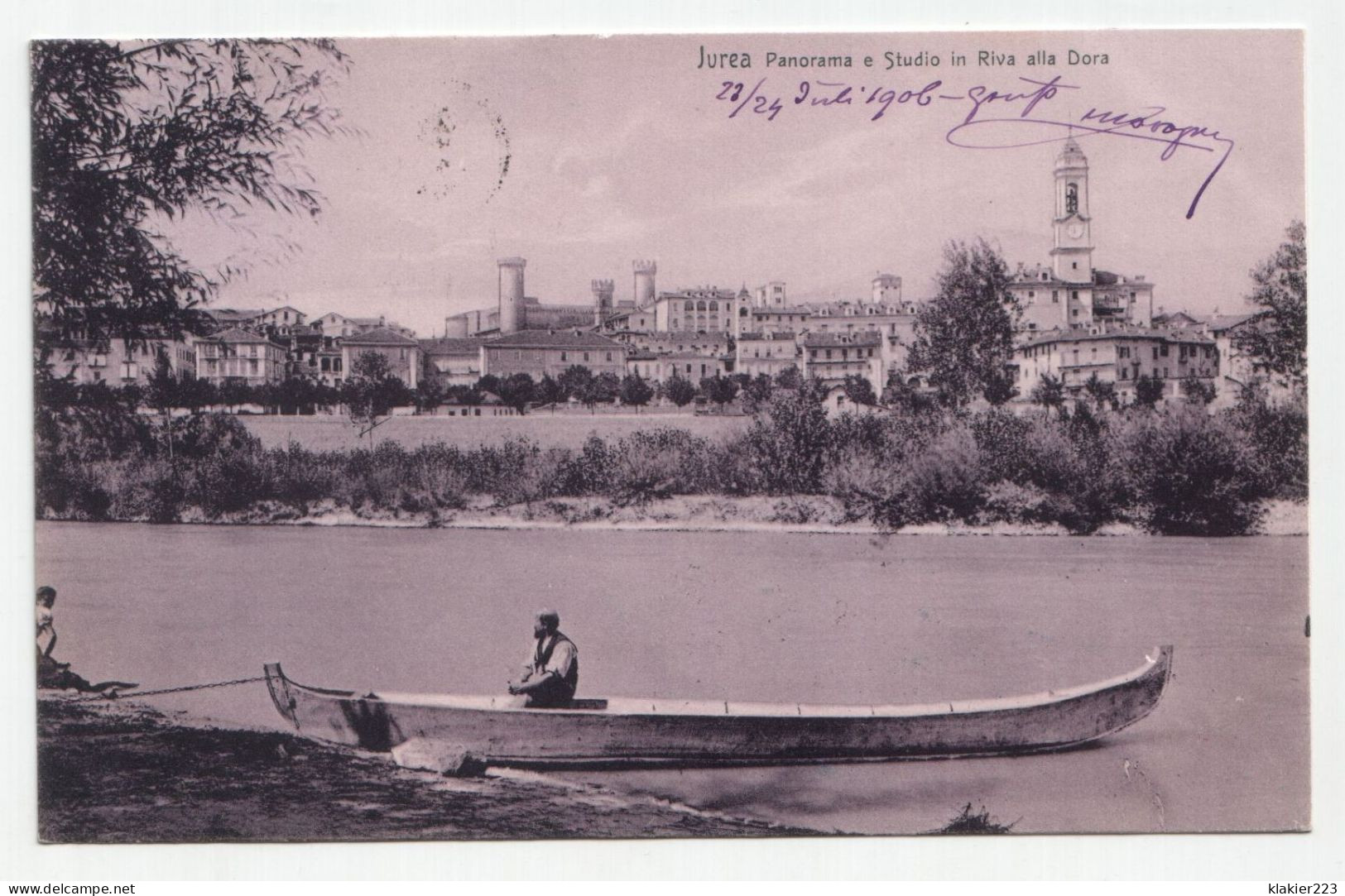 Jurea. Panorama E Studio In Riva Alla Dora. Jahr 1906 - Viste Panoramiche, Panorama