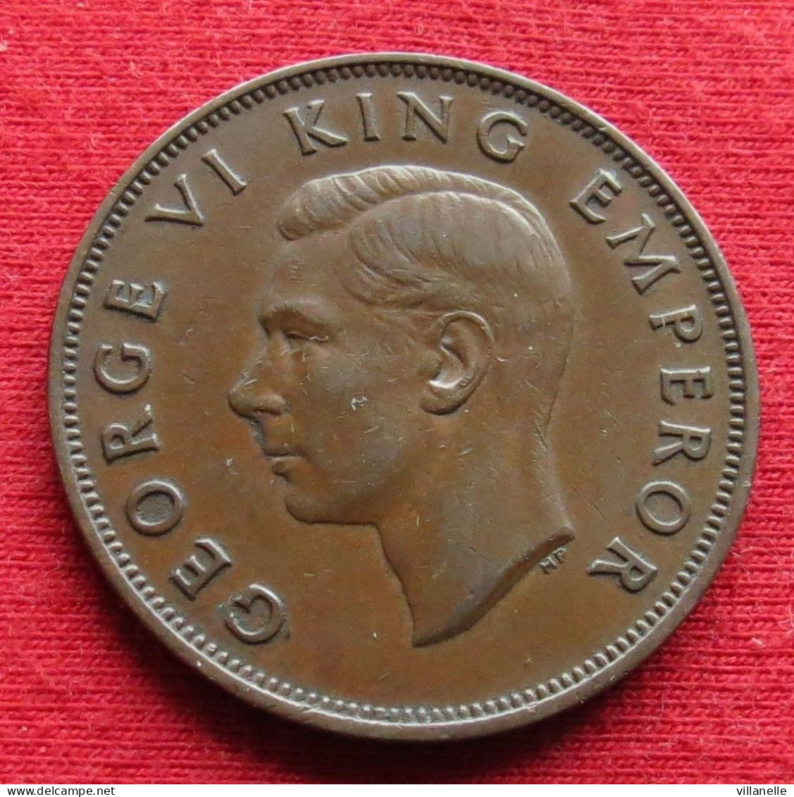 New Zealand 1 One Penny 1947 KM# 13 *V2T Nova Zelandia Nuova Zelanda Nouvelle Zelande - New Zealand