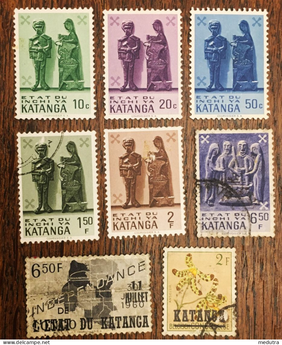 Afrique Katanga : 8 Timbres - Katanga