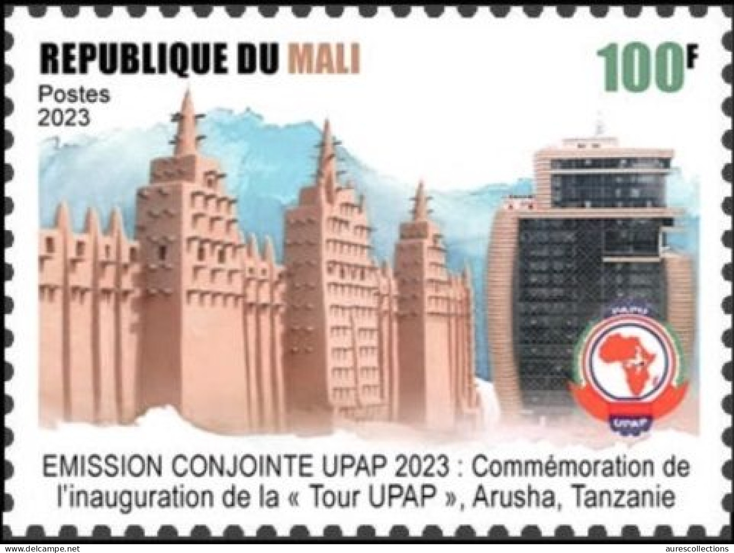 MALI 2023 - STAMP 100F - JOINT ISSUE - INAUGURATION OF PAPU / UPAP ARUSHA TOWER (TANZANIA) - RARE MNH - Joint Issues