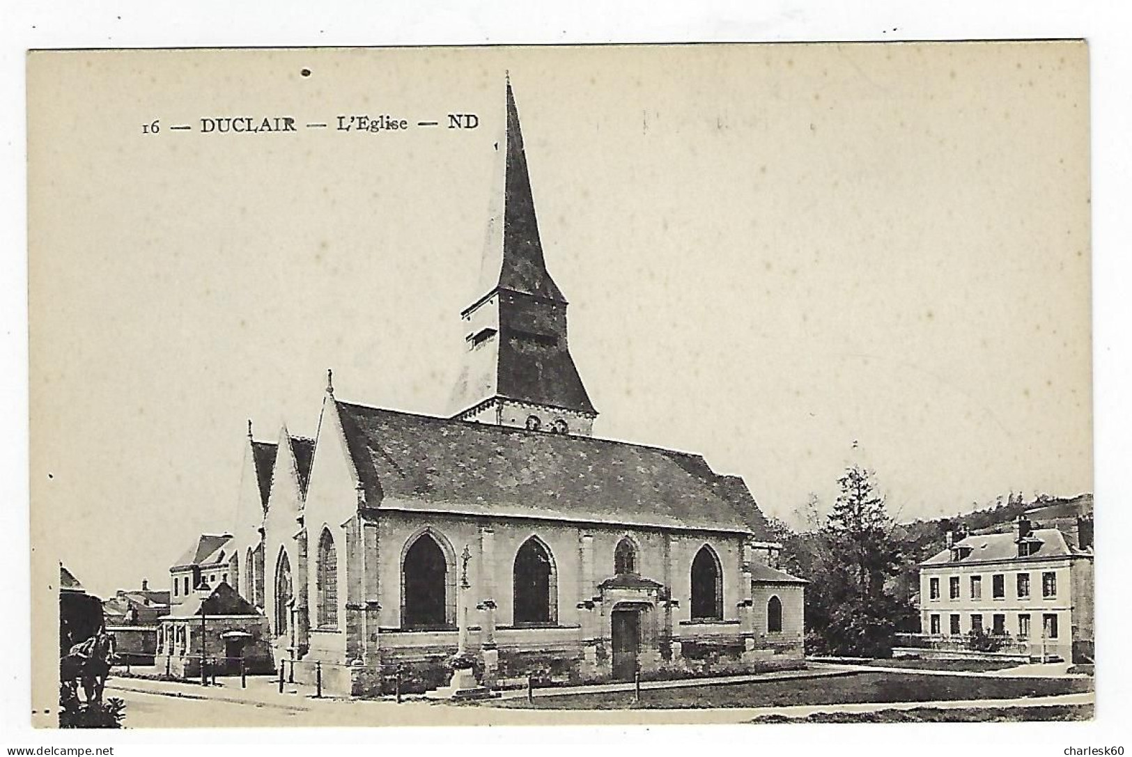 76 - Lot - Vrac - 5 CPA - Duclair - Église - Vue Générale - Intérieur De L'Église - Rouen - Duclair