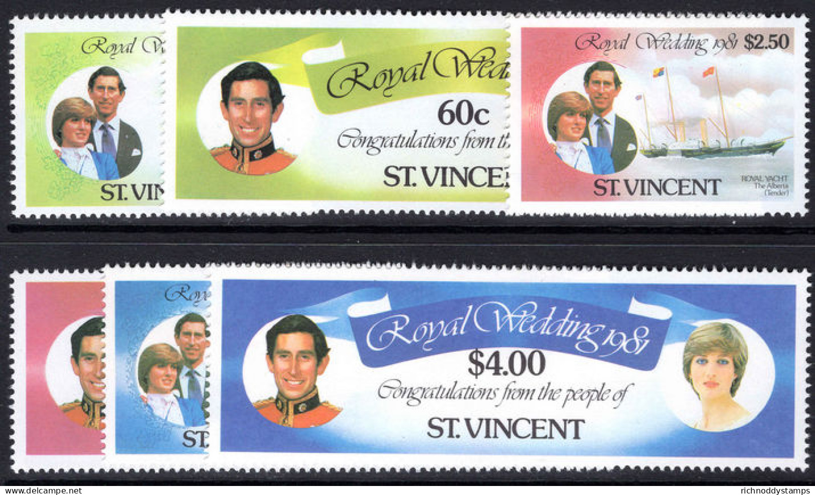 St Vincent 1981 Royal Wedding Unmounted Mint. - St.Vincent (1979-...)