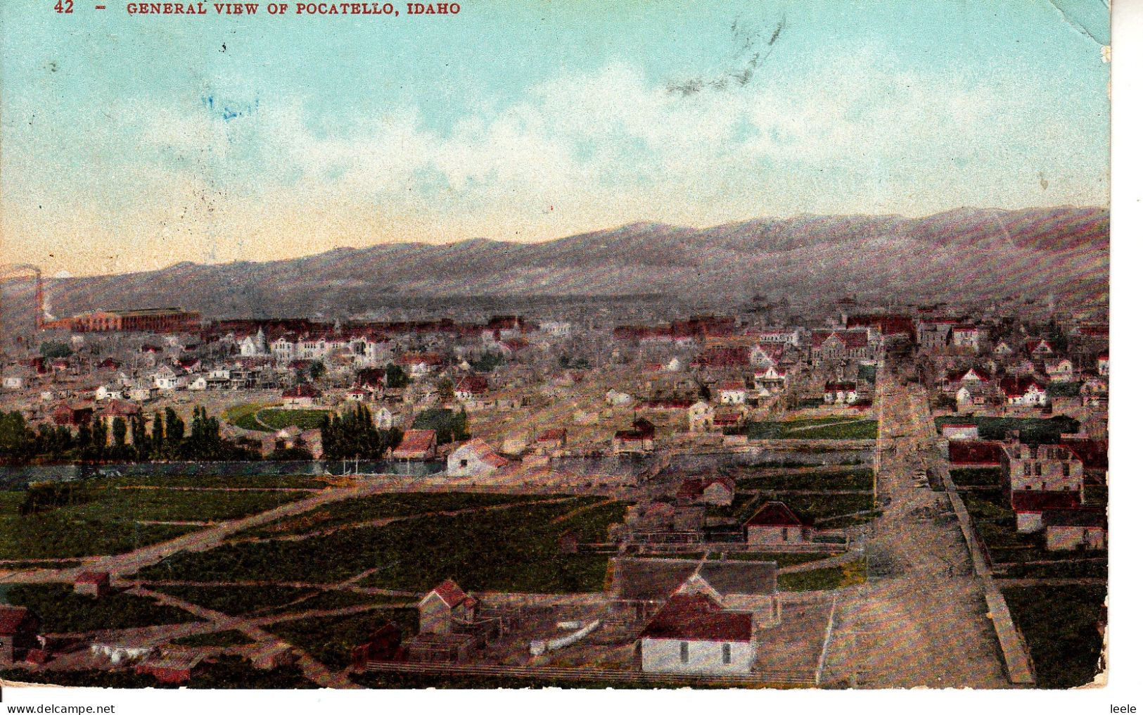 BI62.Vintage US Postcard. General View Of Pocatello. Idaho - Pocatello