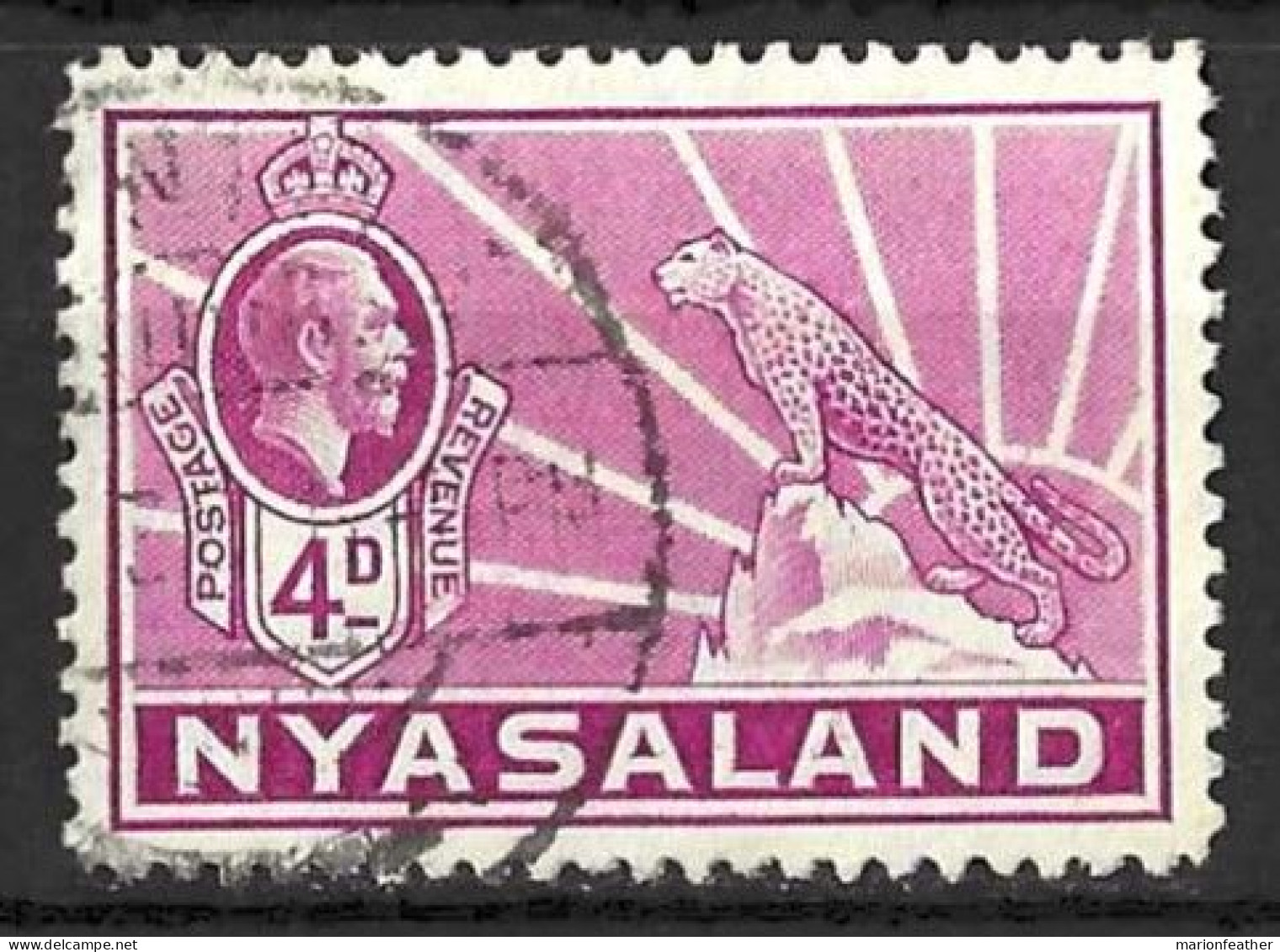 NYASALAND.....KING GEORGE V....(1910-36..)......4d.....SG119..........CDS.......VFU.... - Nyasaland (1907-1953)