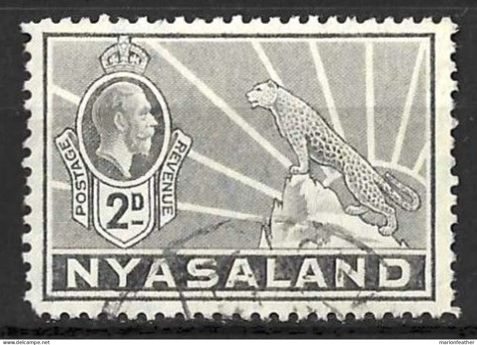 NYASALAND.....KING GEORGE V....(1910-36..)......2d.......SG117..........VFU.... - Nyasaland (1907-1953)