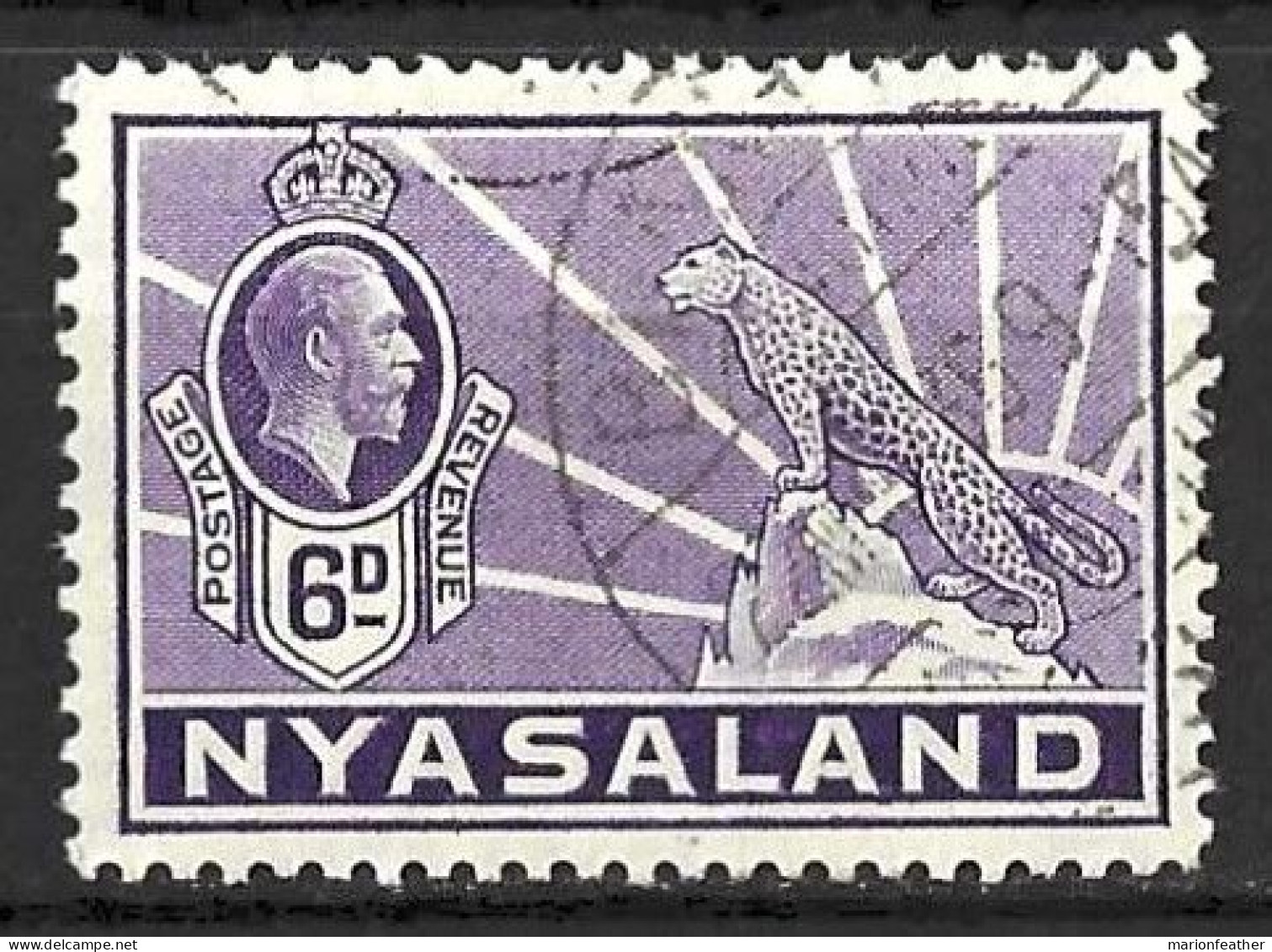 NYASALAND.....KING GEORGE V....(1910-36..)......6d.......SG120.......CDS..........VFU.... - Nyassaland (1907-1953)