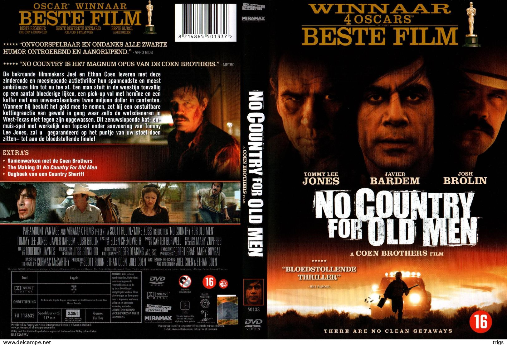 DVD - No Country For Old Men - Politie & Thriller