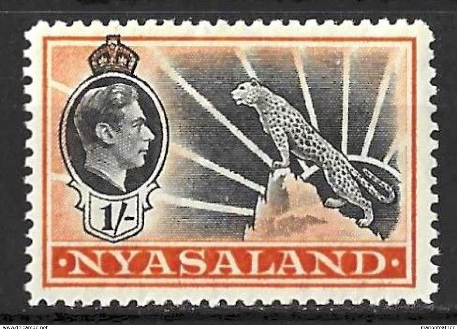 NYASALAND...KING GEORGE VI...(1936-52..)...." 1938.."....1/-.....SG138.......MNH.. - Nyassaland (1907-1953)