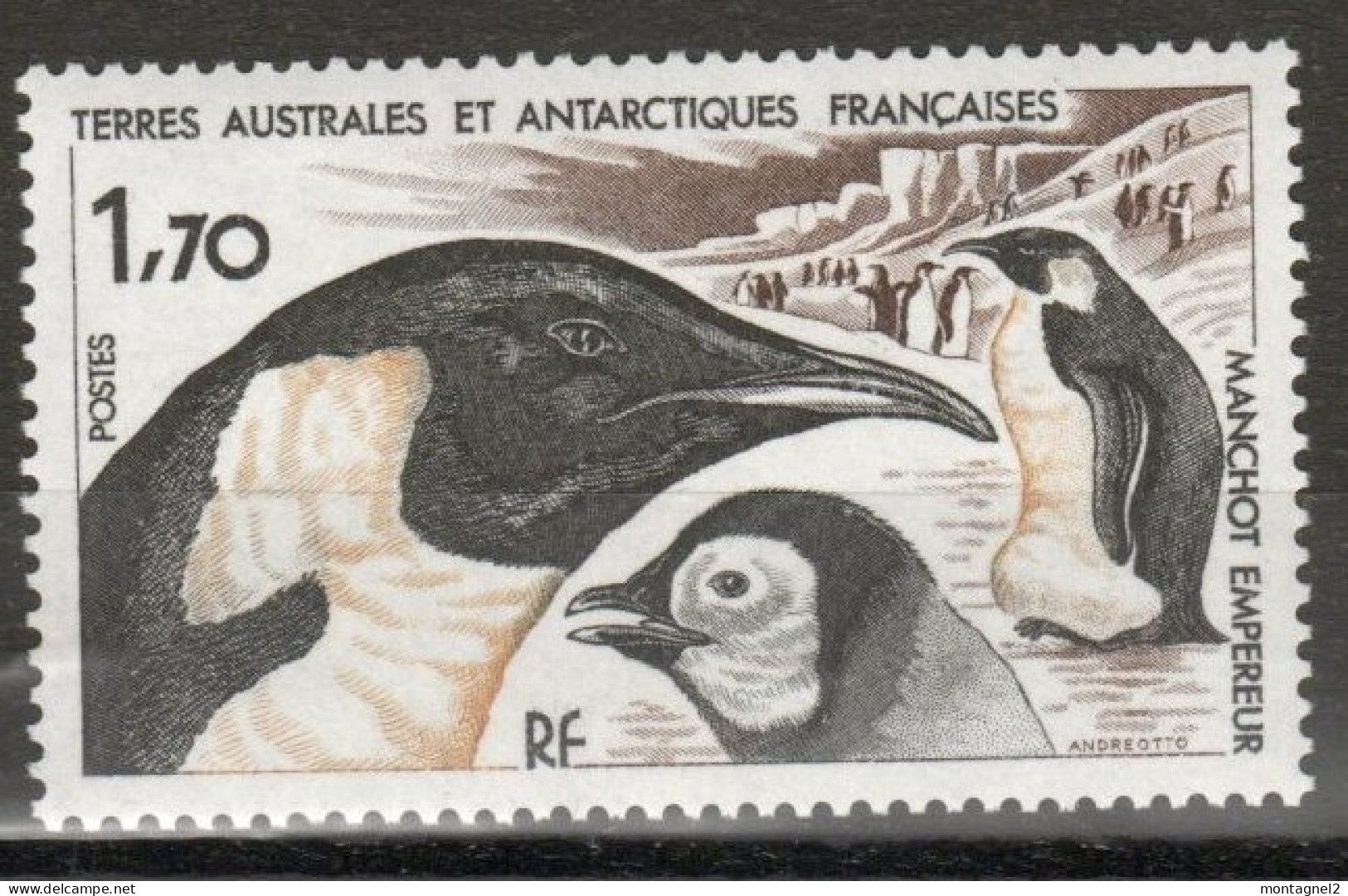 Timbre Des TAAF  N°109 Neuf ** - Pinguine