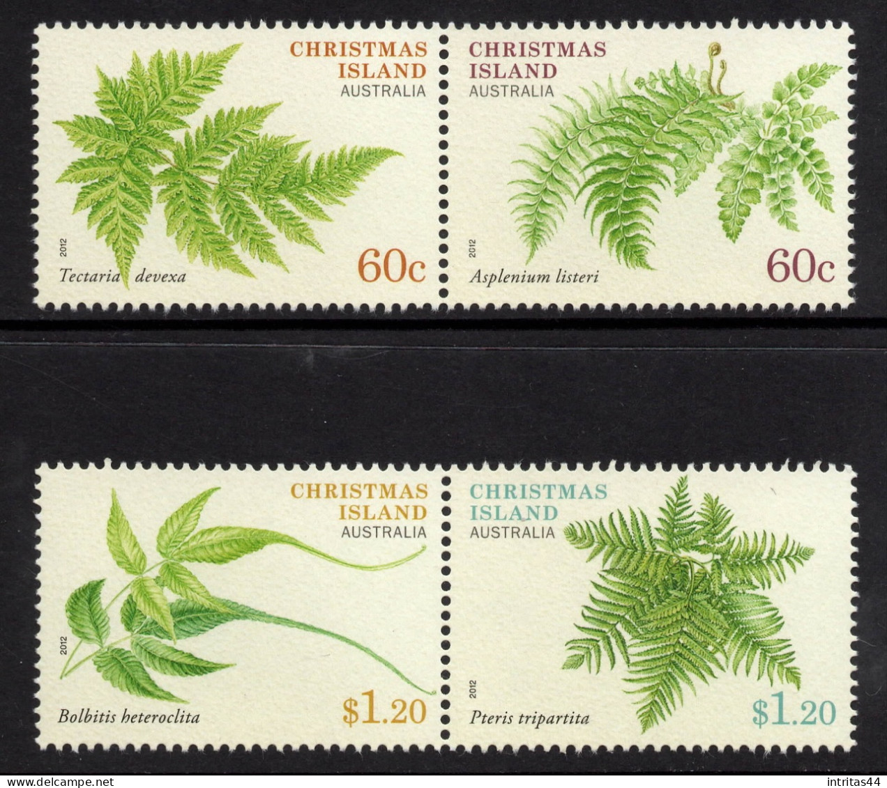 CHRISTMAS ISLAND 2012 "  CHRISTMAS ISLAND FERNS " SET MNH - Christmas Island