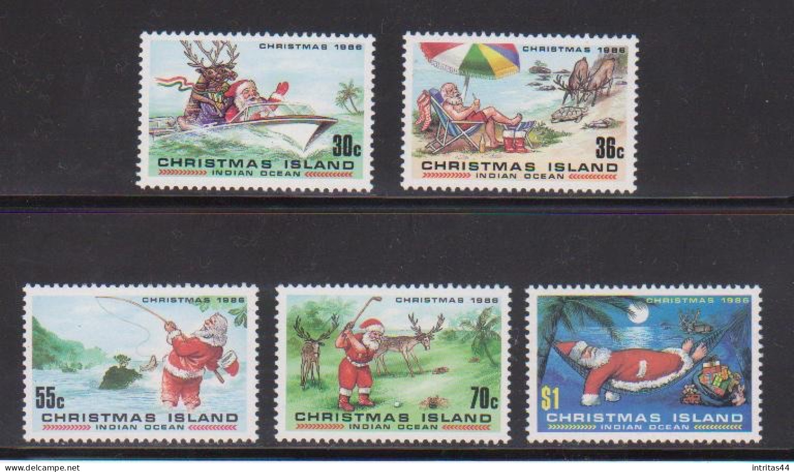CHRISTMAS ISLAND 1986 "  CHRISTMAS  " SET MNH - Christmas Island