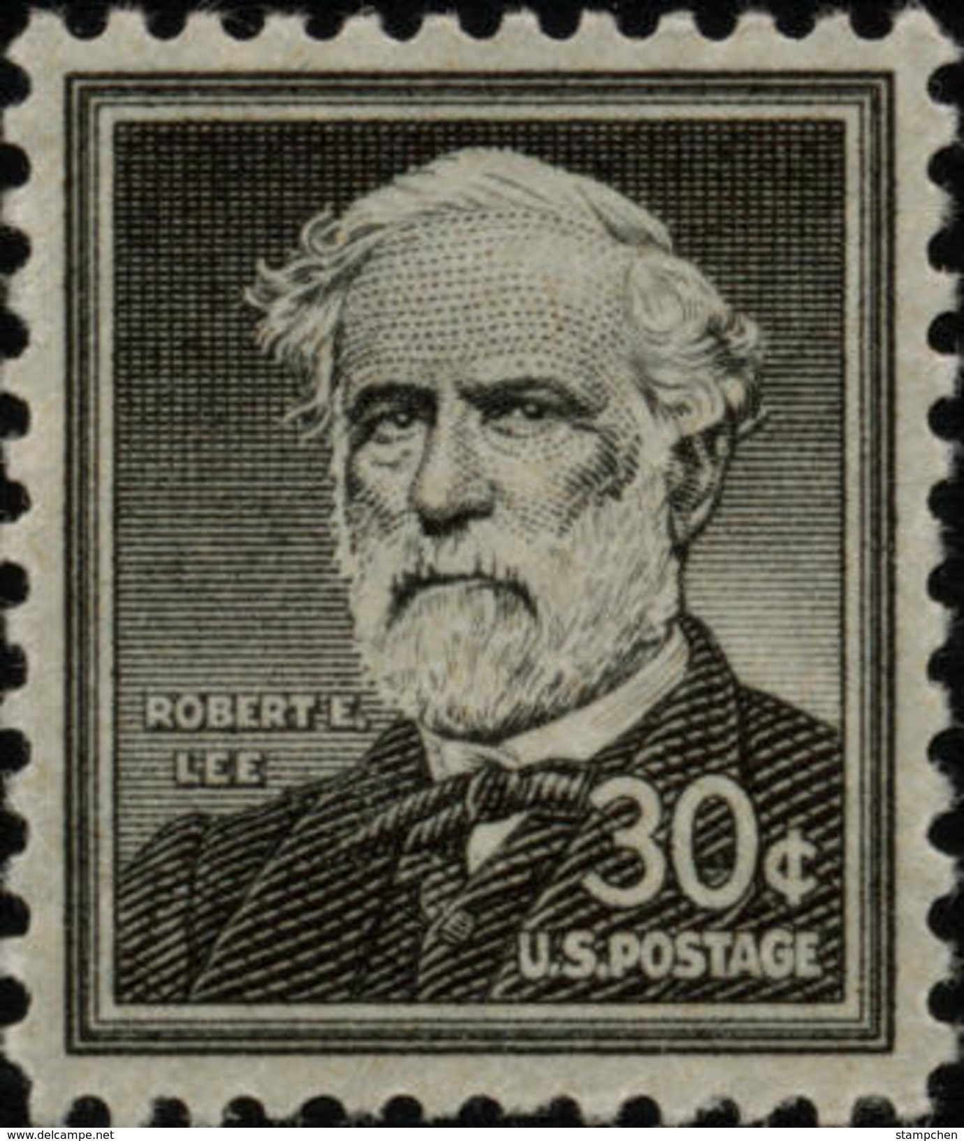 1955 USA Robert E. Lee Stamp Sc#1049? Civil War General Martial Famous History Post - Ongebruikt