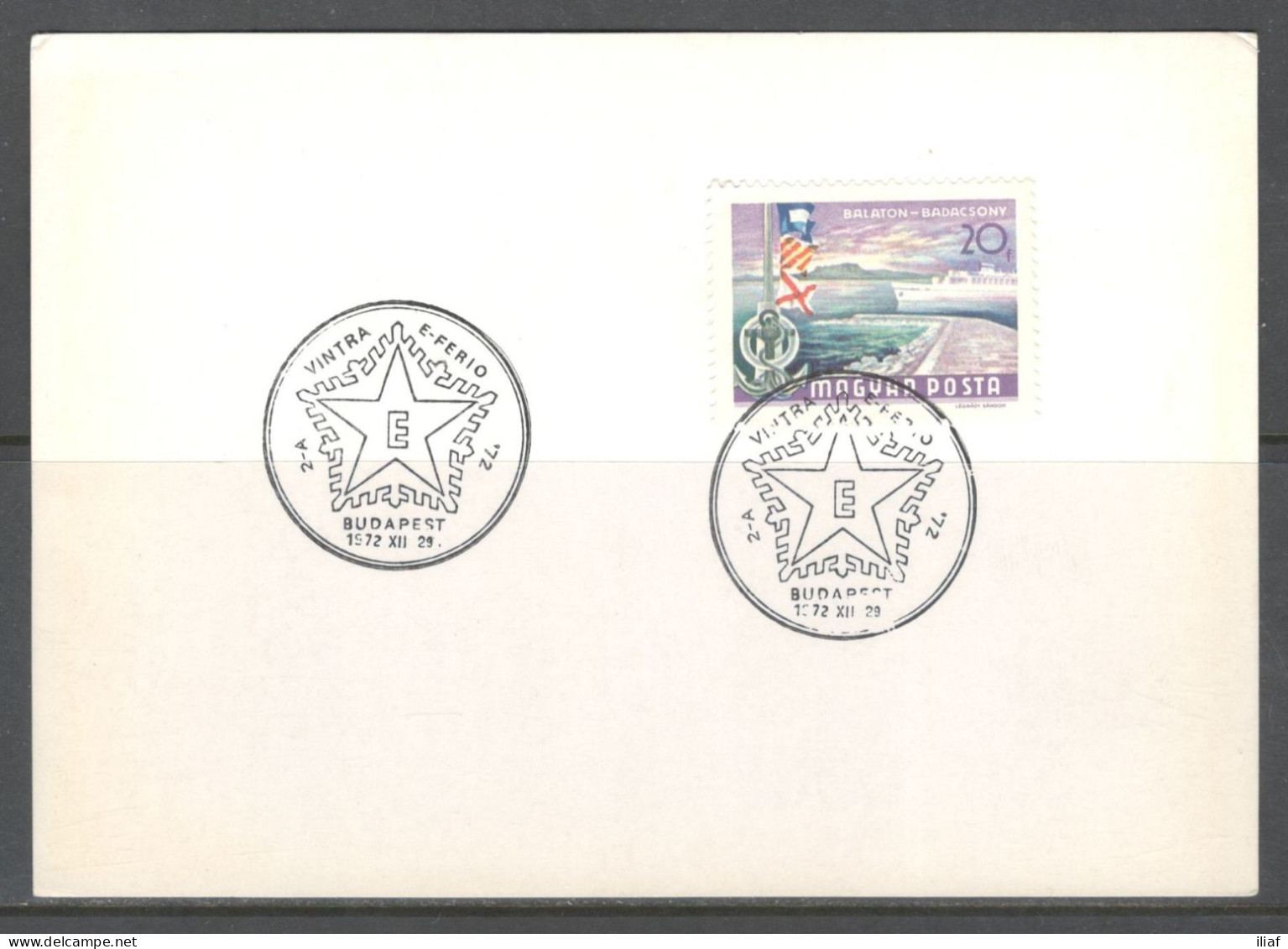 Hungary. Esperanto Vintra E-ferio.  The Esperanto Winter Holiday, 1972.  Sc. 1908 On Post Card.  Special Cancellation - Cartas & Documentos