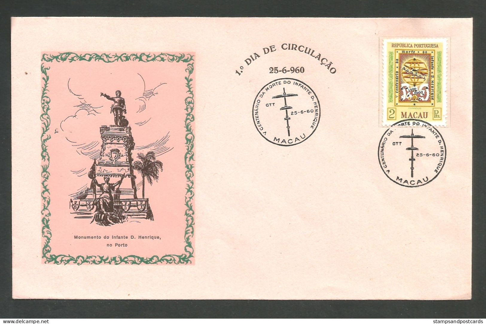 Macau Portugal Chine FDC Centenaire Infante D. Henrique 1960 Infante D. Henrique Centennial Macau China FDC - FDC