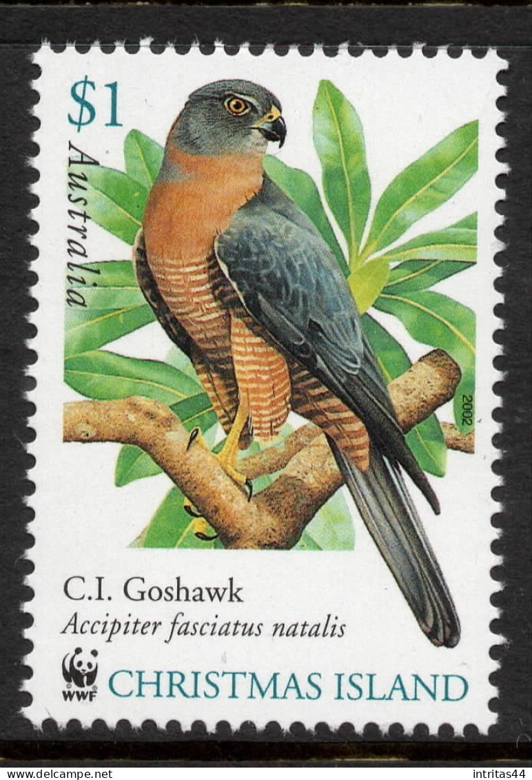 CHRISTMAS ISLAND 2002  (WWF) " ENDANGERED SPECIES, CHRISTMAS ISLAND BIRDS  " (2)  MNH - Christmas Island