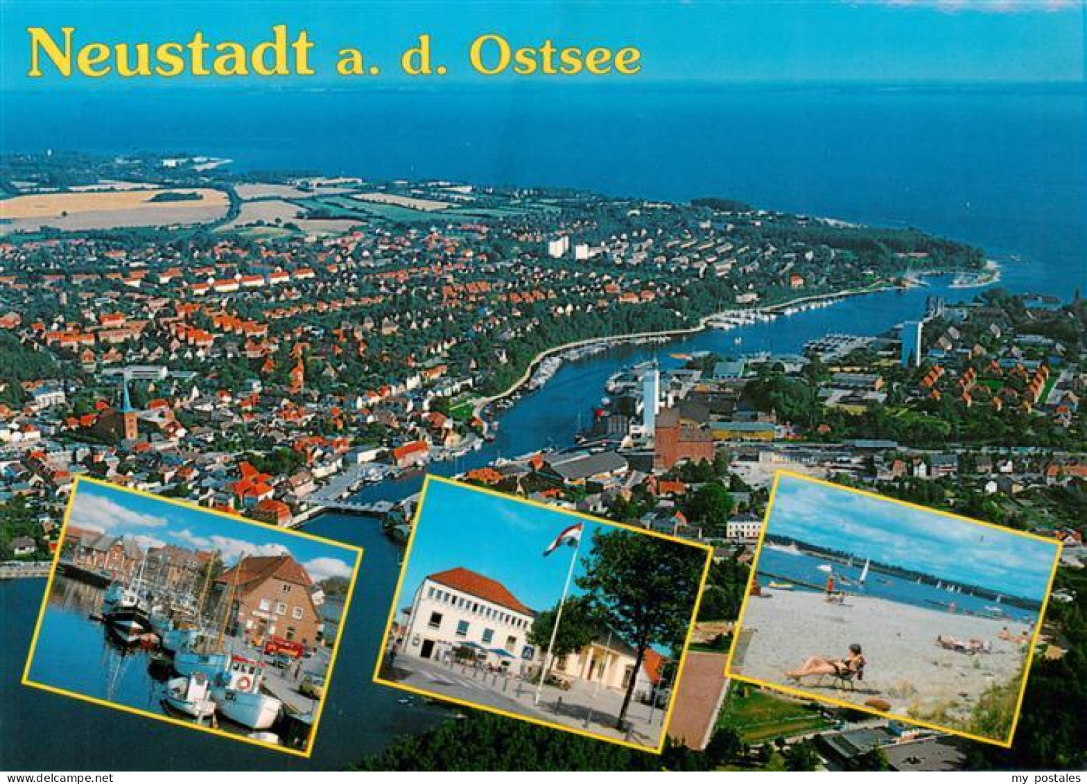 73949438 Neustadt_Holstein Fliegeraufnahme Bootshafen Hotel Strand - Neustadt (Holstein)