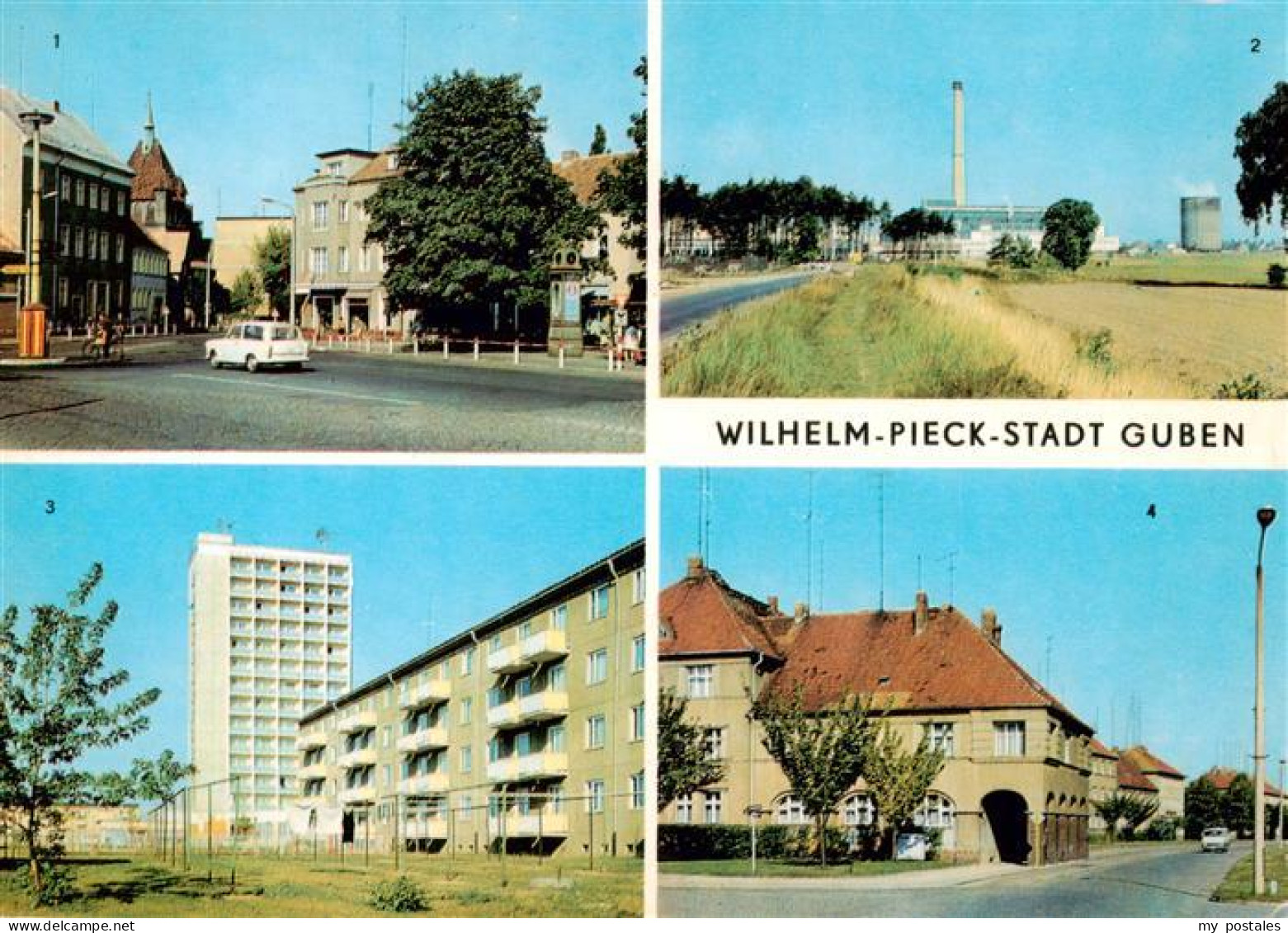 73907989 Guben Wilhelm Pieck Strasse VEB Chemiefaserkombinat Hochhaus In Oberspr - Guben