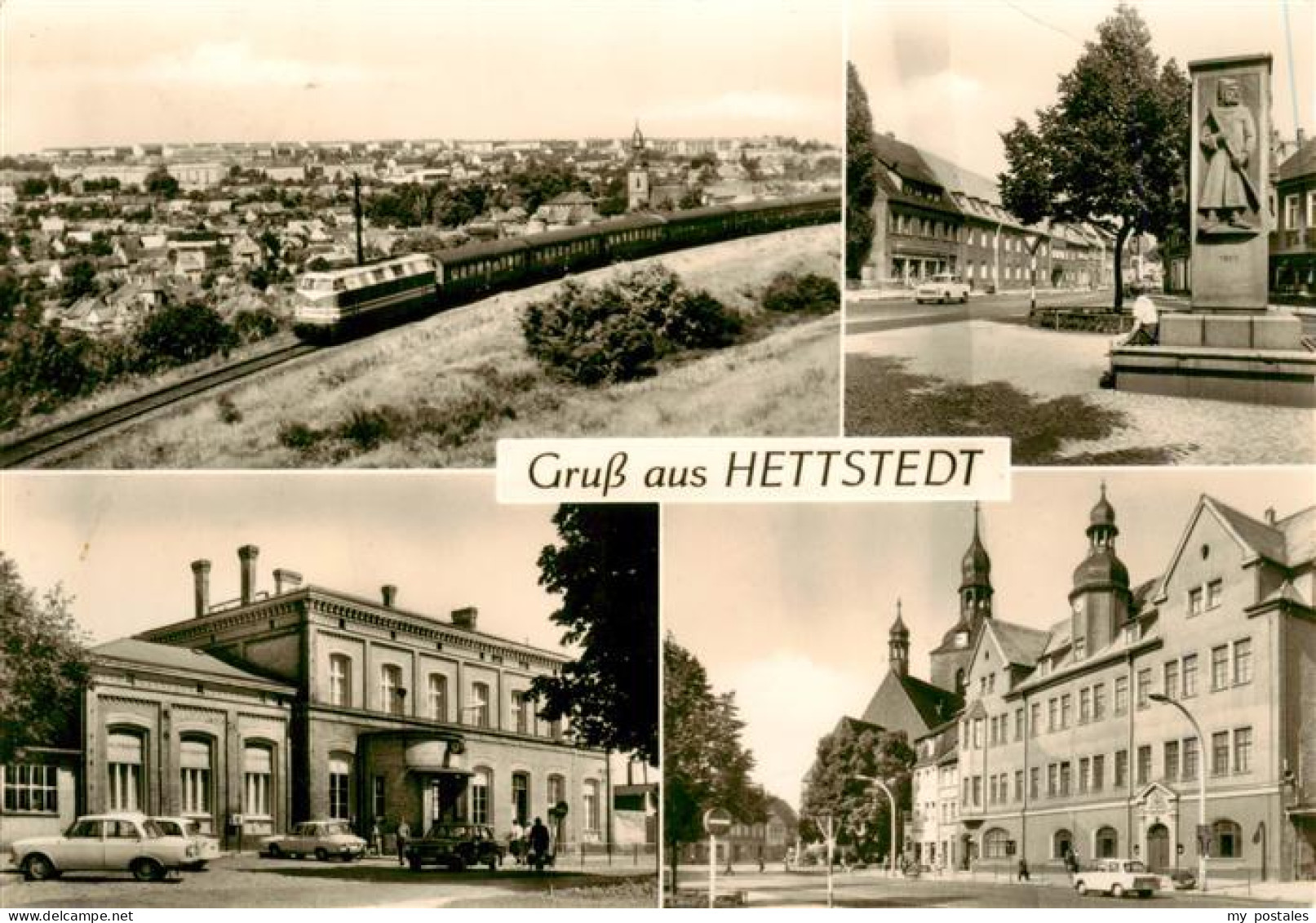 73907952 Hettstedt Markt Bahnhof Rathaus Und Jakobikirche - Hettstedt