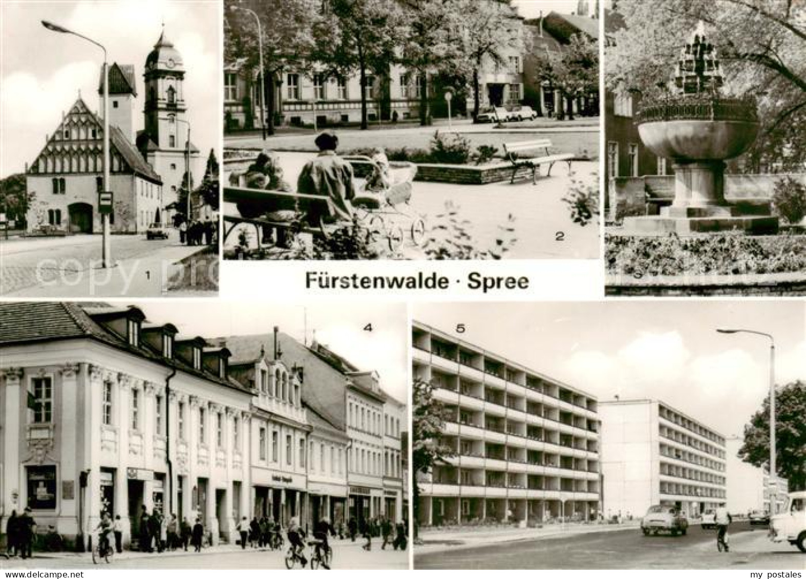 73868633 Fuerstenwalde Spree Rathaus Und Dom Ernst Thaelmann Strasse Grassnick B - Fuerstenwalde