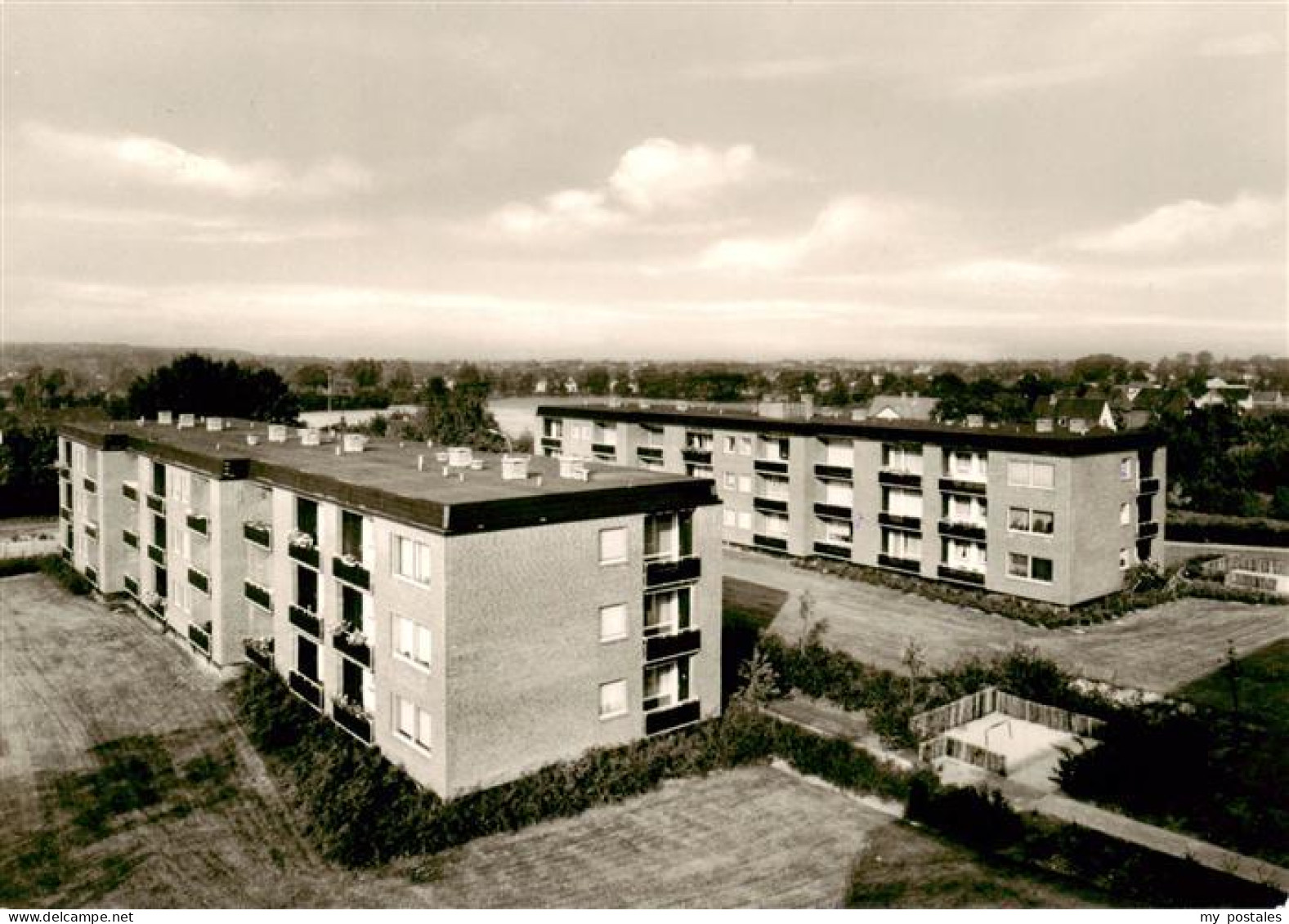 73868453 Thesdorf Pinneberg Panorama Wohnblocks Verlagsstempel  - Pinneberg