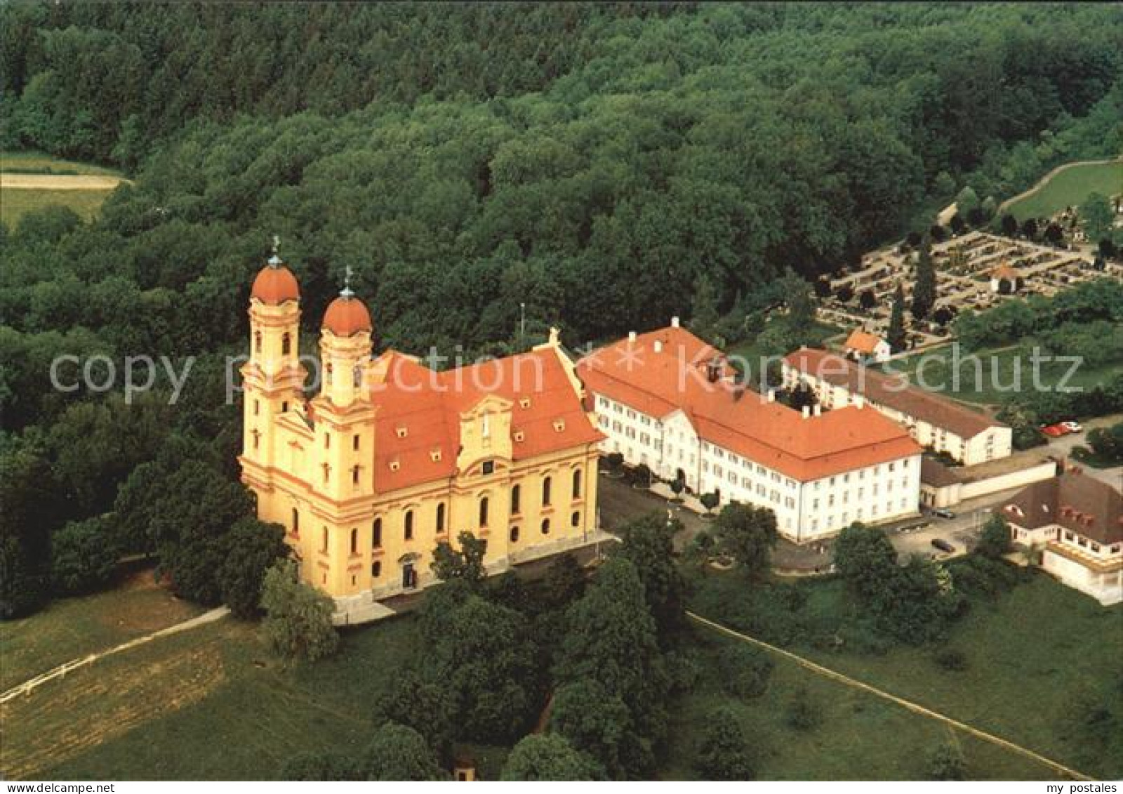 72397687 Ellwangen Jagst Pfarr Und Wallfahrtskirche Fliegeraufnahme Ellwangen - Ellwangen