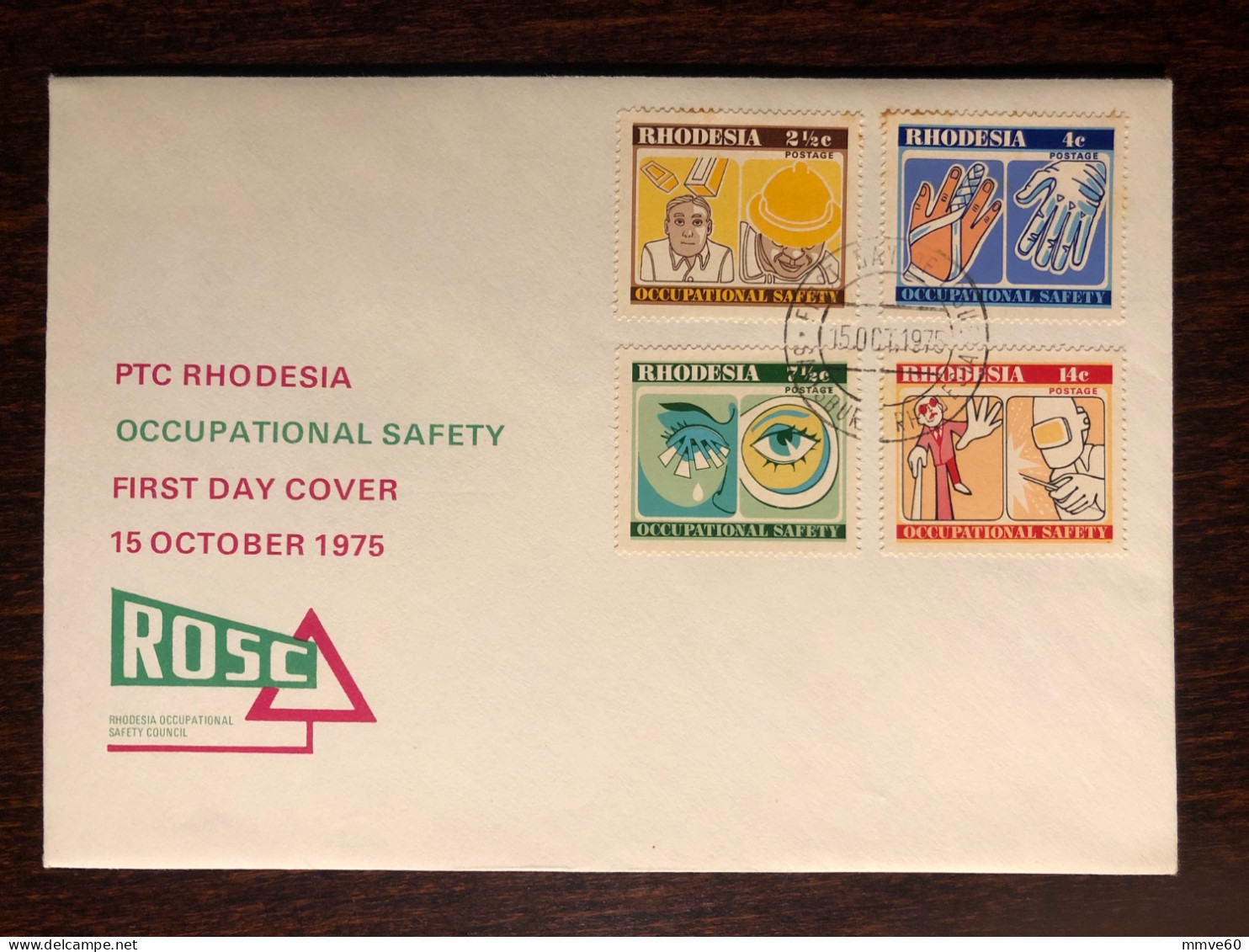 RHODESIA FDC COVER 1975 YEAR OCCUPATION SAFETY BLIND BLINDNESS HEALTH MEDICINE STAMPS - Rhodésie (1964-1980)