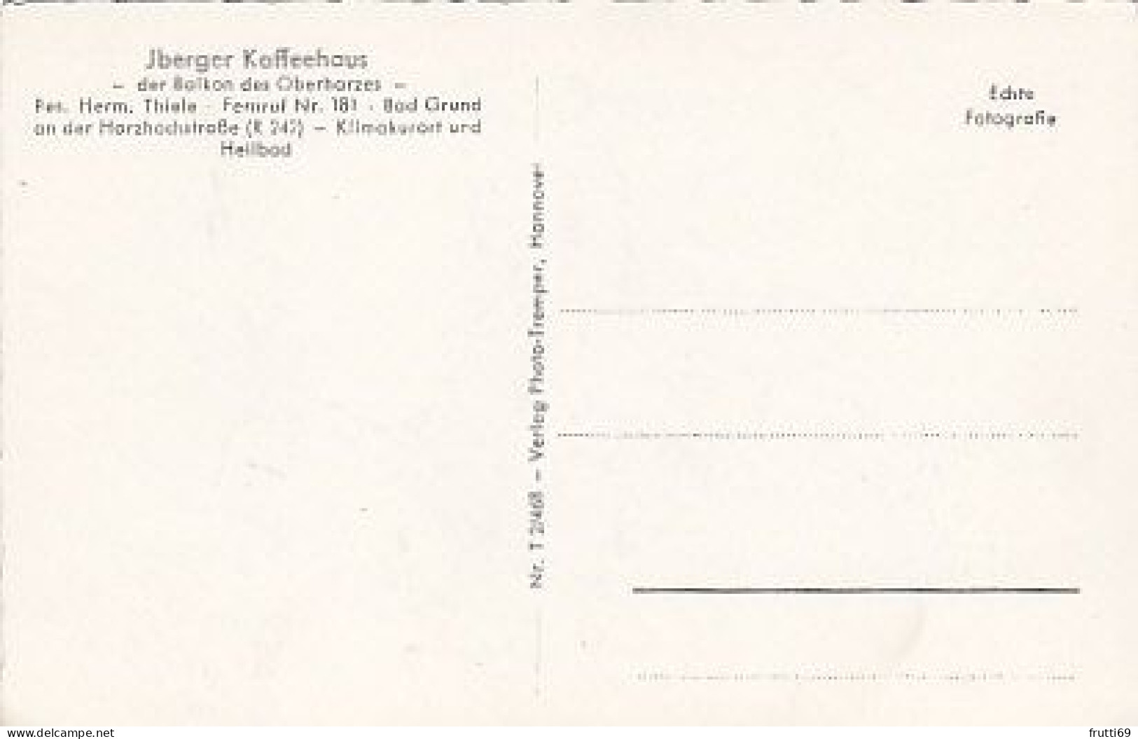 AK 193461 GERMANY - Bad Grund / Oberharz - Blick Von Knollen - Bad Grund